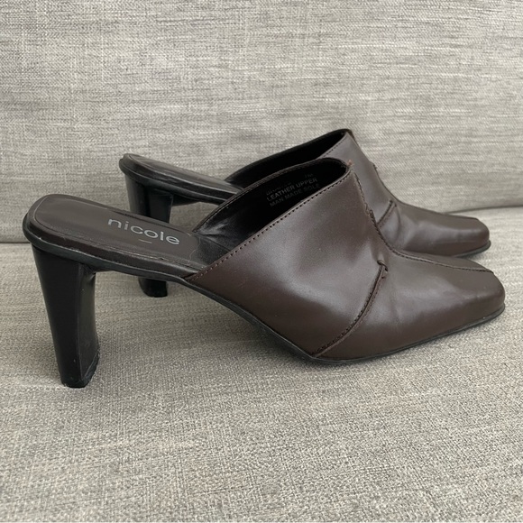 Brown 90’s Heel Mules - Picture 2 of 5